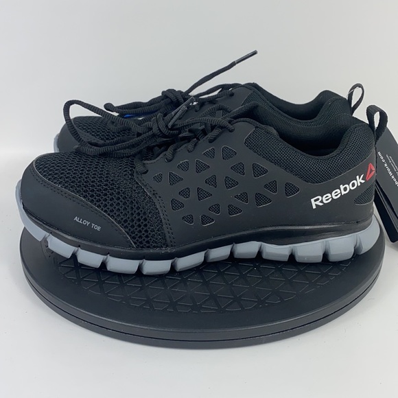 Reebok Sublite Cushion Alloy Toe Work Shoes Black/Gray RB4041 Men's Size 6.5 - Picture 8 of 15